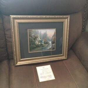 Thomas Kinkade “Light of peace” Matted print picture